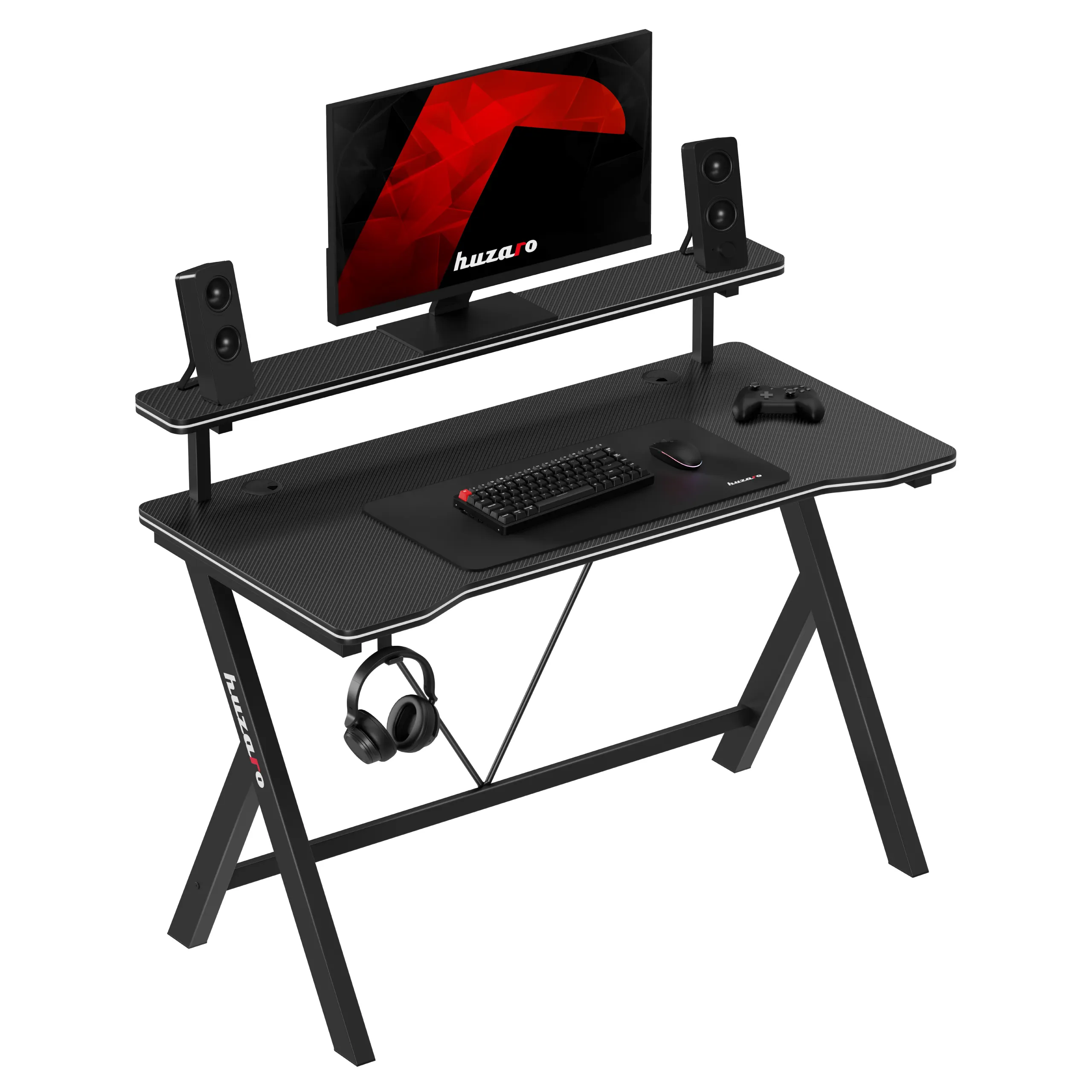 Biurko gamingowe 120 cm Huzaro Hero 1.9 Black