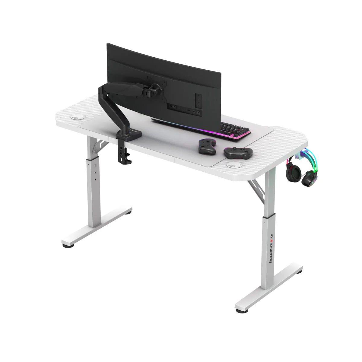Biurko Gamingowe Huzaro Hero 2.6 White 120 cm OUTLET - Image 4