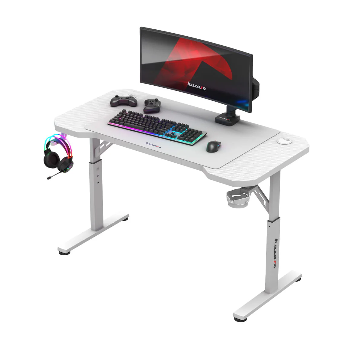 Biurko Gamingowe Huzaro Hero 2.6 White 120 cm OUTLET - Image 6