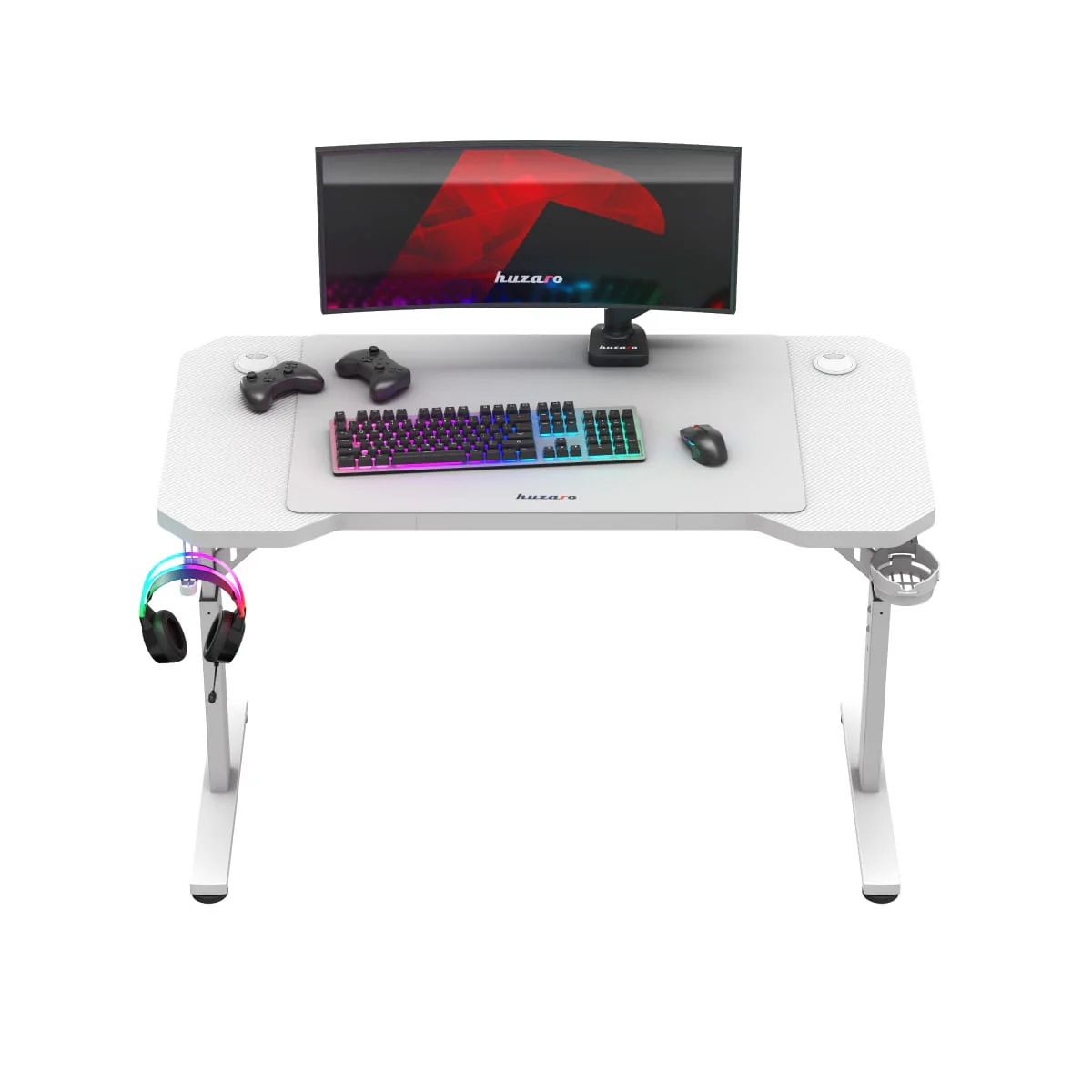 Biurko Gamingowe Huzaro Hero 2.6 White 120 cm OUTLET - Image 8