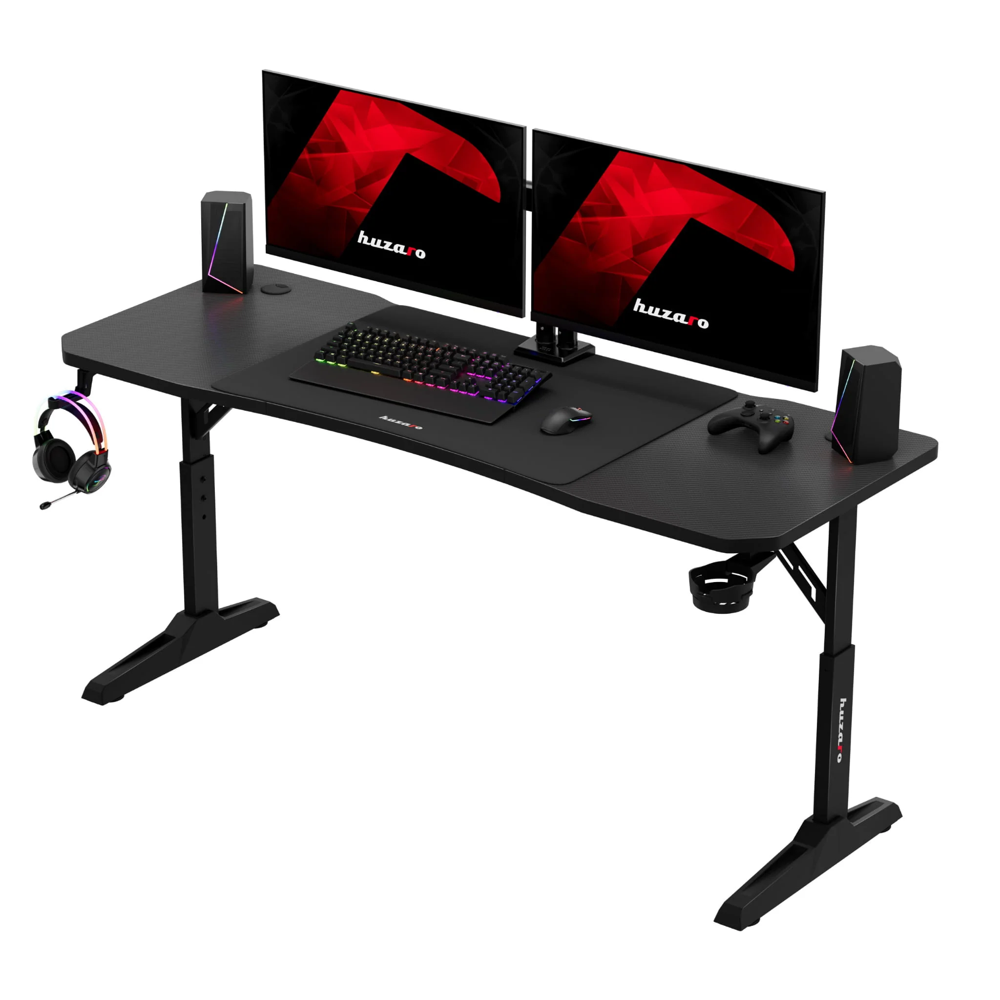 Biurko gamingowe Huzaro Hero 4.6 Black 160 cm OUTLET - Image 8