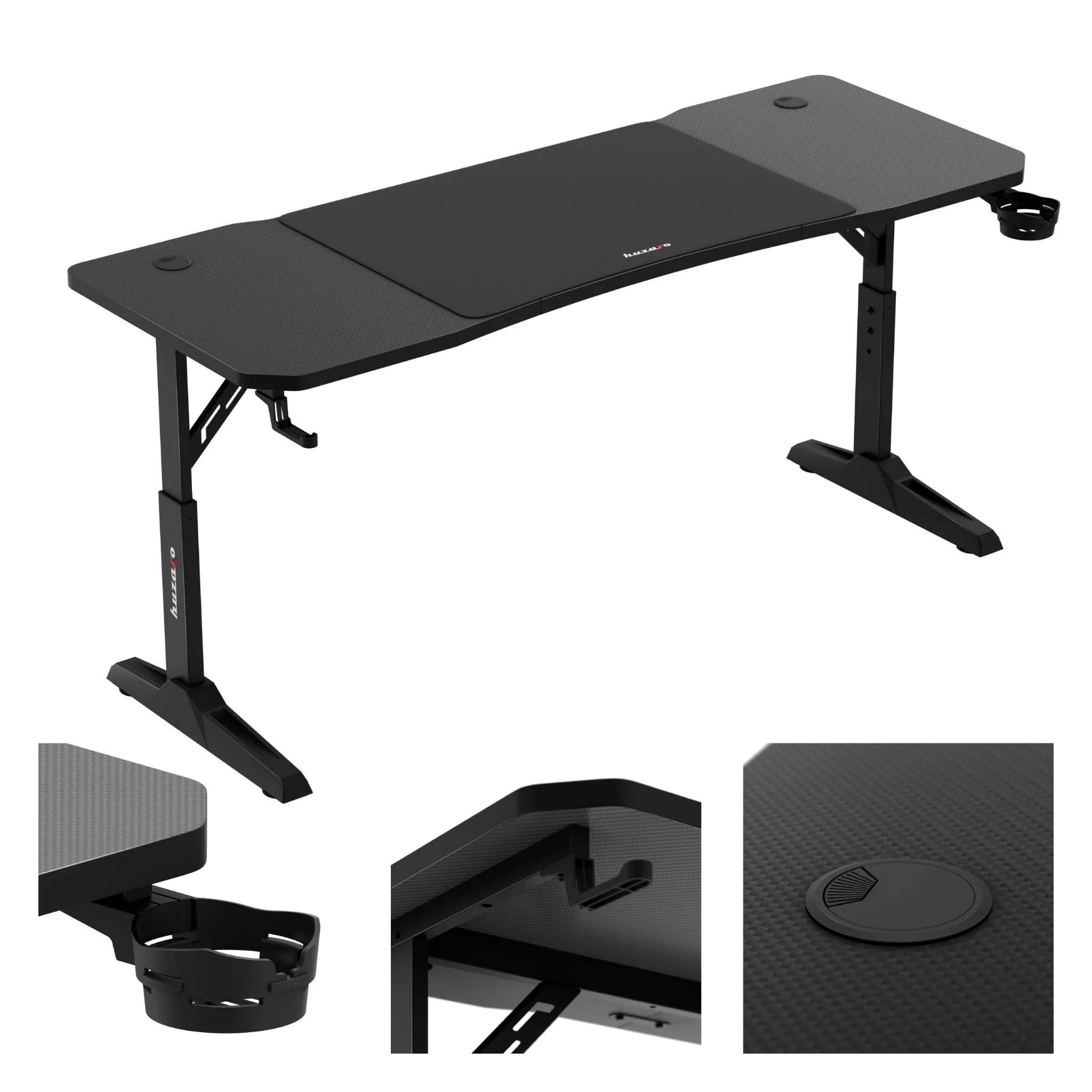 Biurko gamingowe Huzaro Hero 4.6 Black 160 cm OUTLET - Image 9