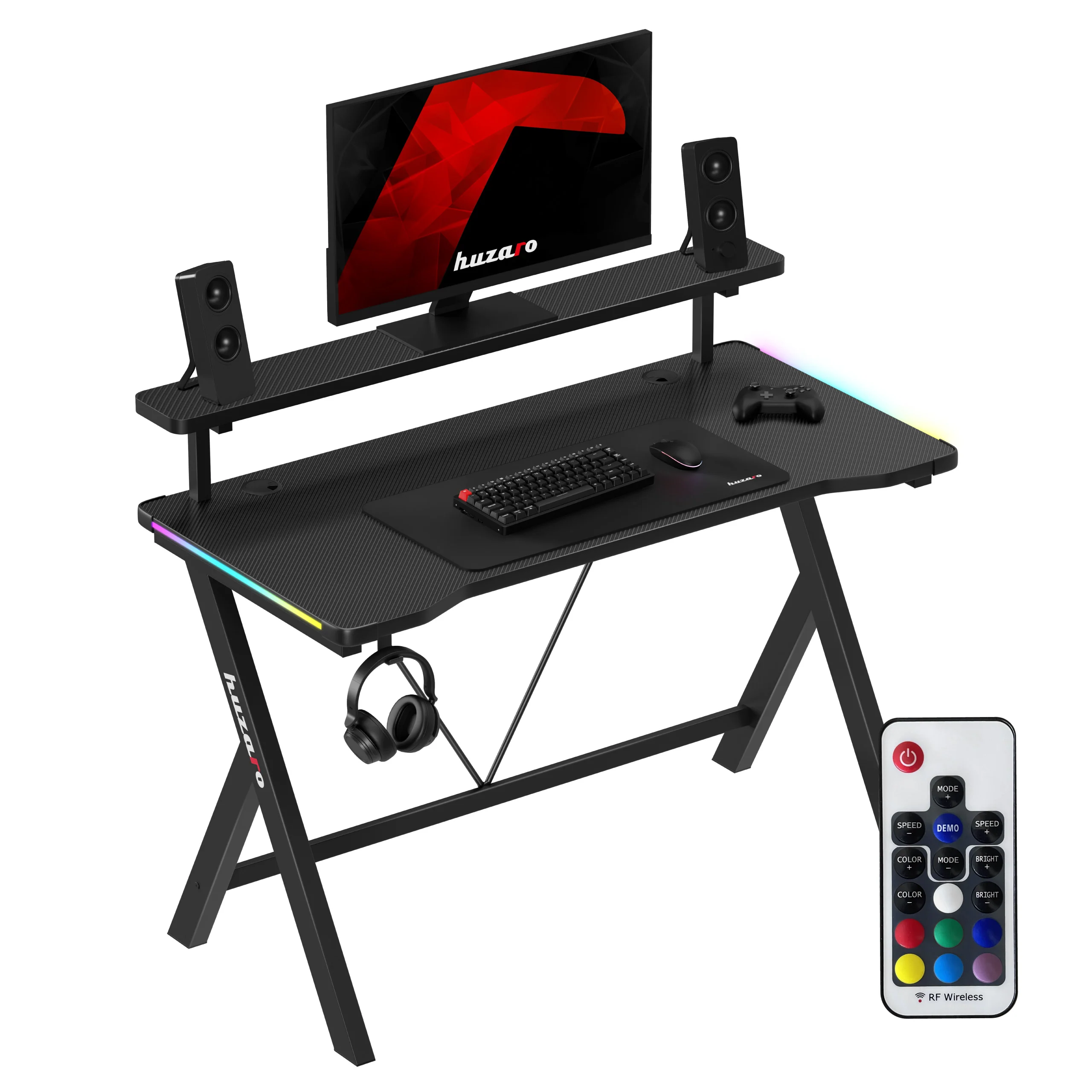 Biurko gamingowe LED Huzaro Hero 1.9 RGB  120 cm