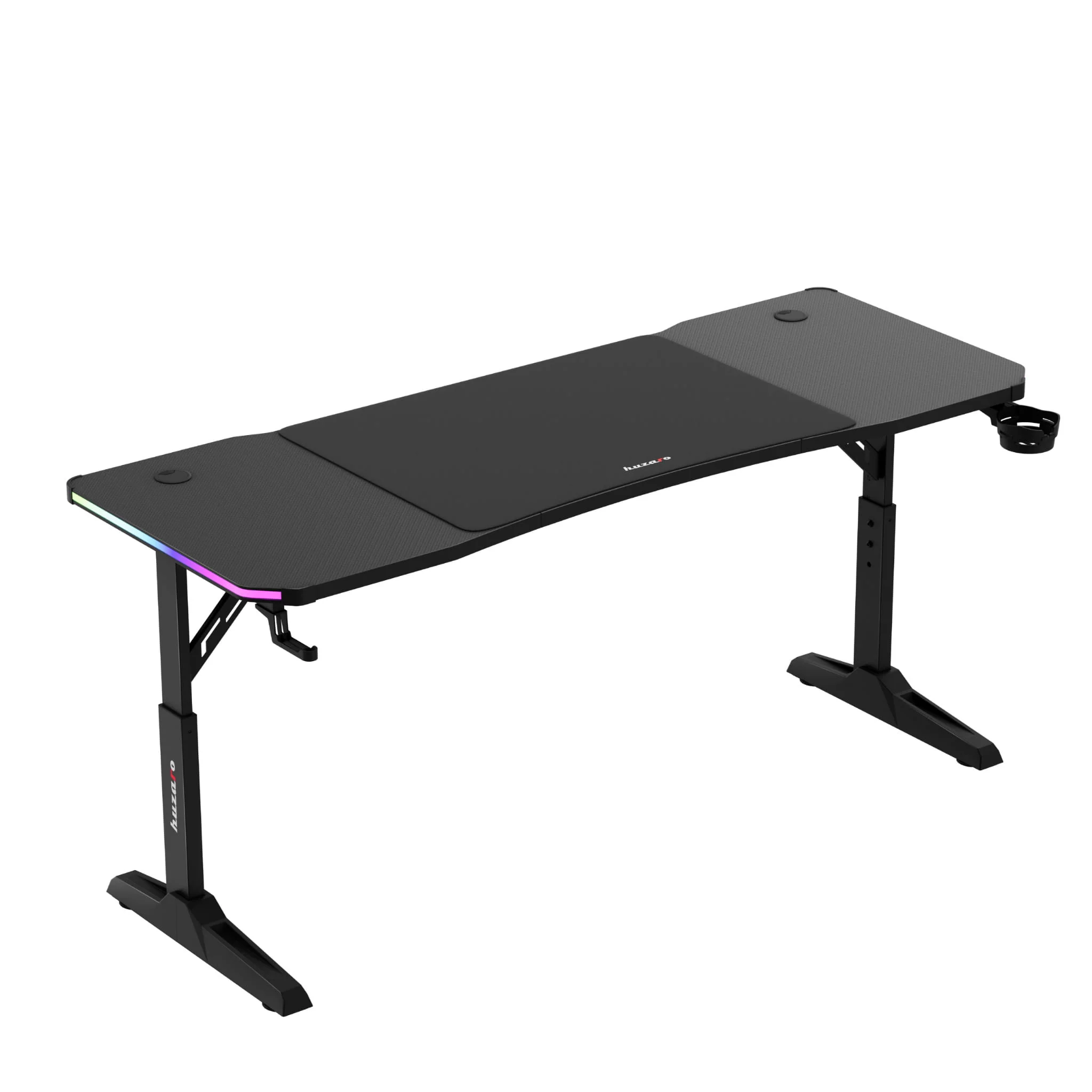 Biurko gamingowe Led Huzaro Hero 4.6 RGB Black 160 cm - Image 2