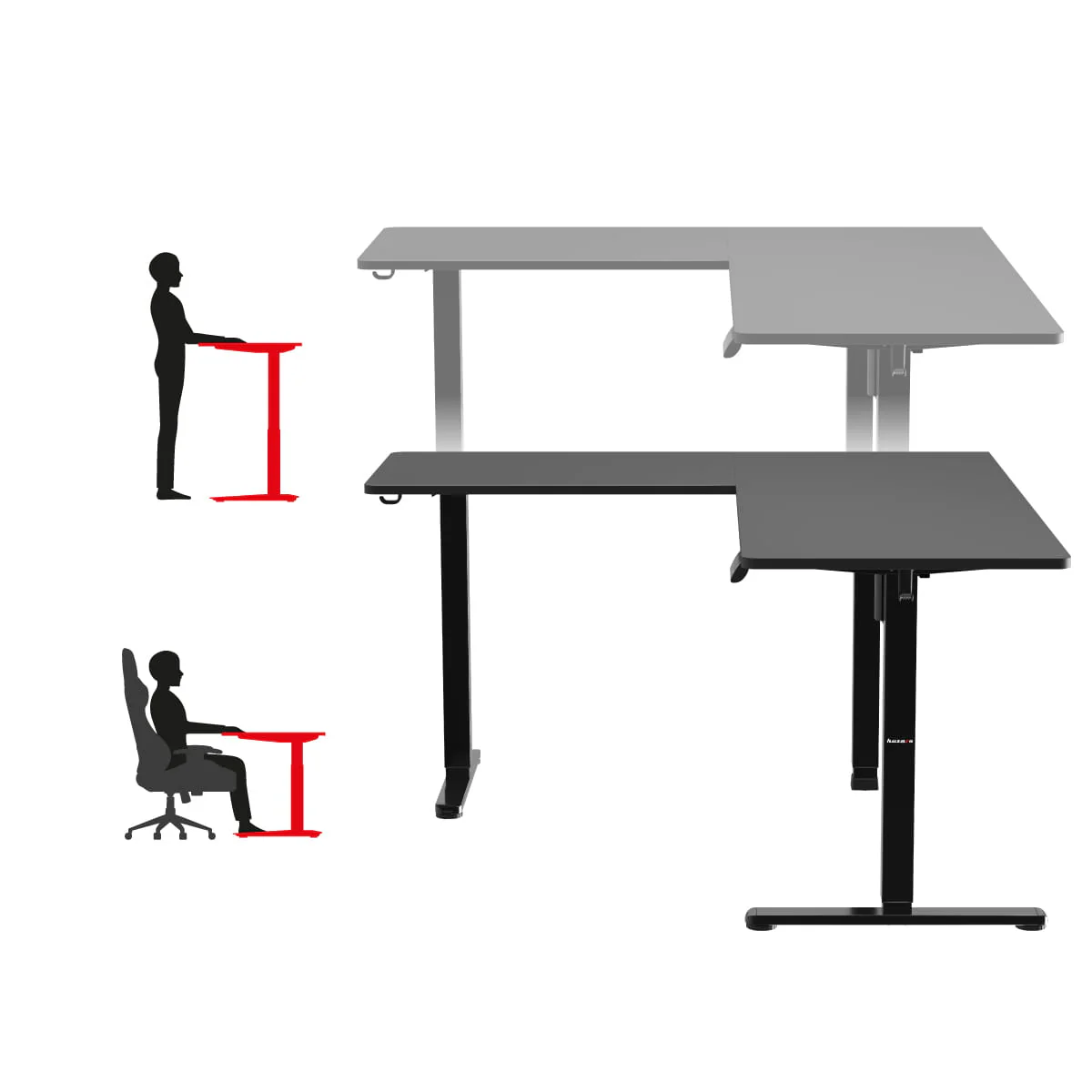 Biurko Narożne Elektryczne Huzaro Hero 9.5 160 cm OUTLET - Image 24