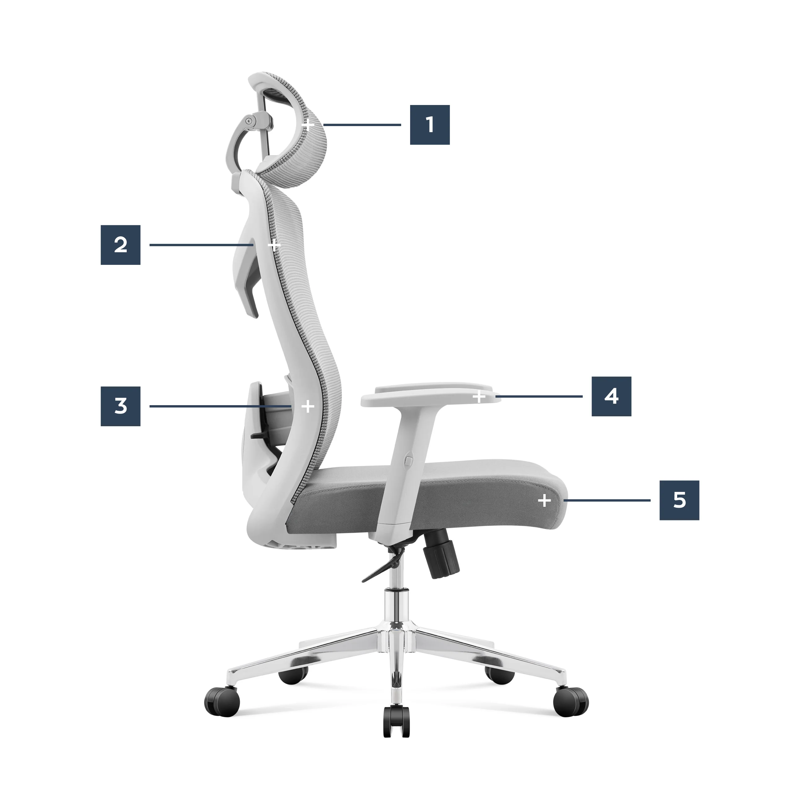 Fotel ergonomiczny biurowy Mark Adler Manager 2.6 Grey - Image 7