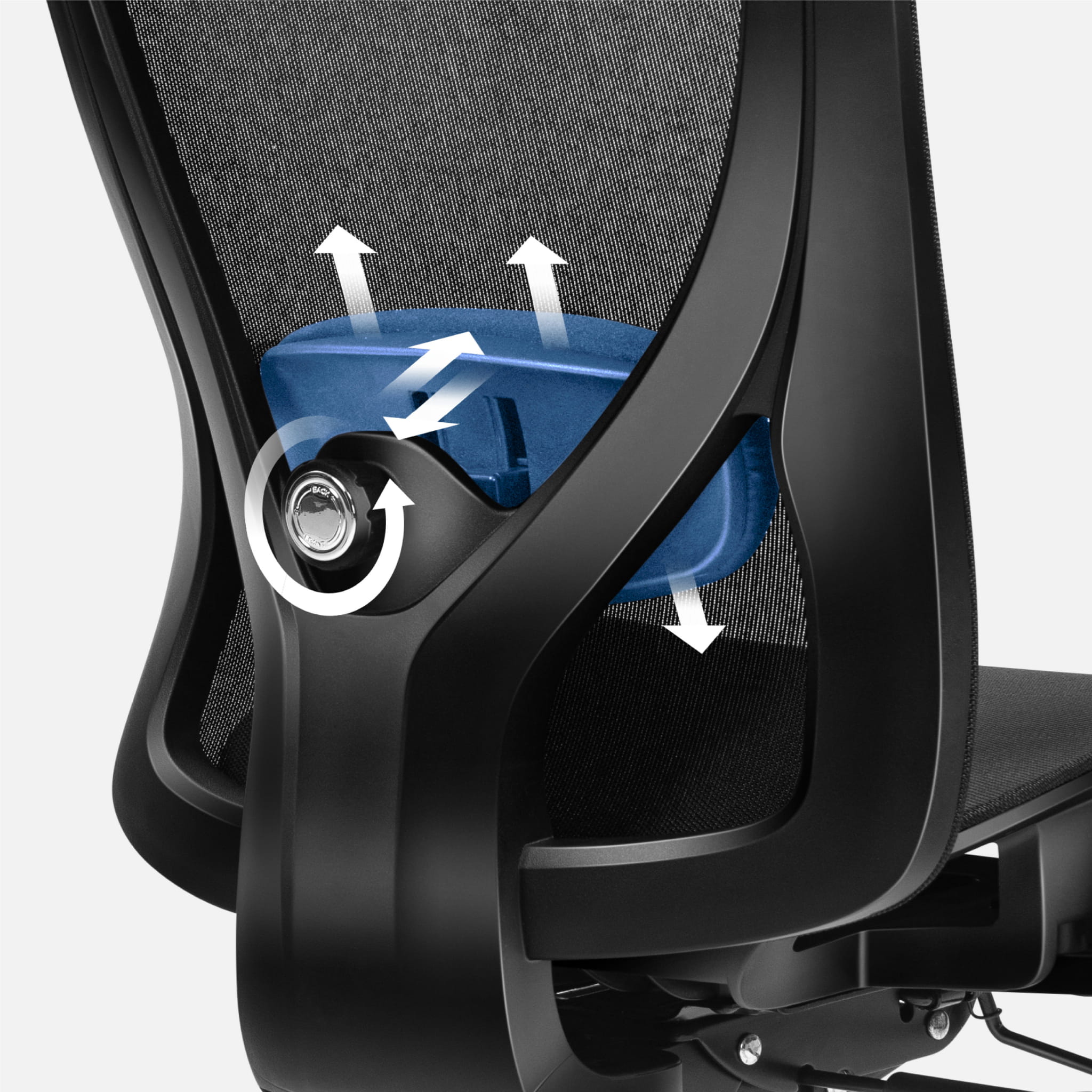 Fotel ergonomiczny Mark Adler Expert 5.3 Black Mesh OUTLET - Image 4