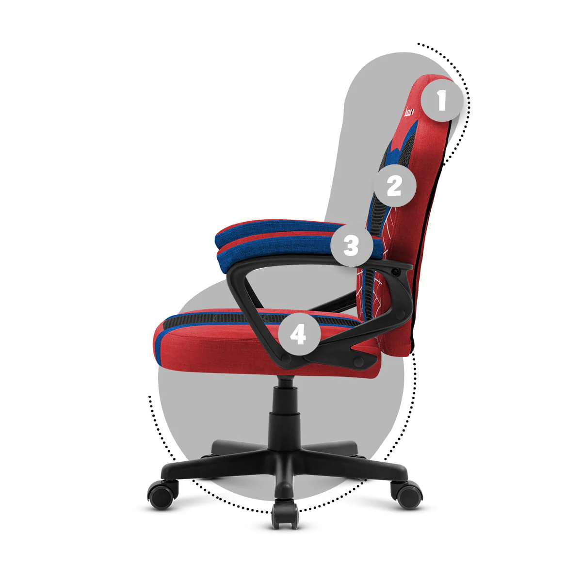 Fotel Gamingowy dla dziecka Huzaro Ranger 1.0 Spider Mesh OUTLET - Image 12