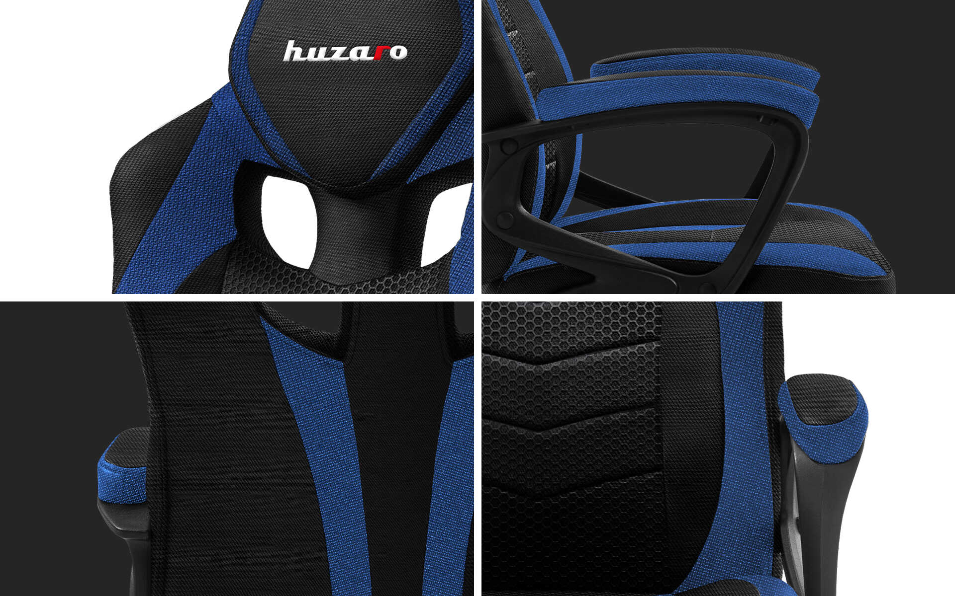 Fotel Gamingowy HUZARO FORCE 2.5 Blue Mesh OUTLET - Image 8