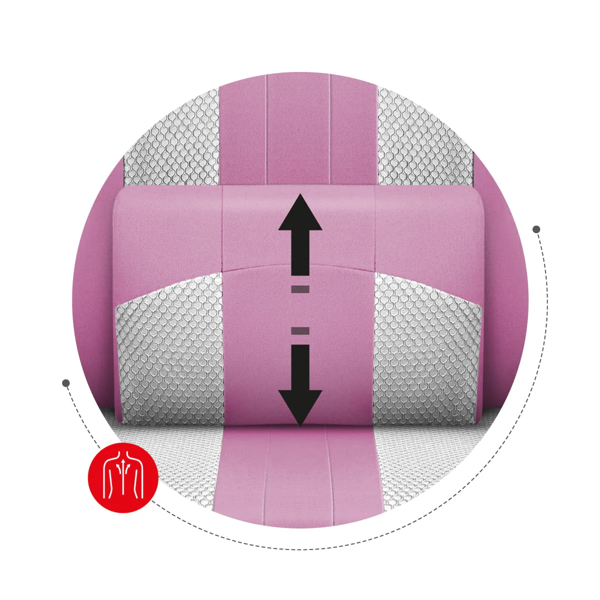 Fotel gamingowy Huzaro Force 4.7 Pink Mesh OUTLET - Image 19