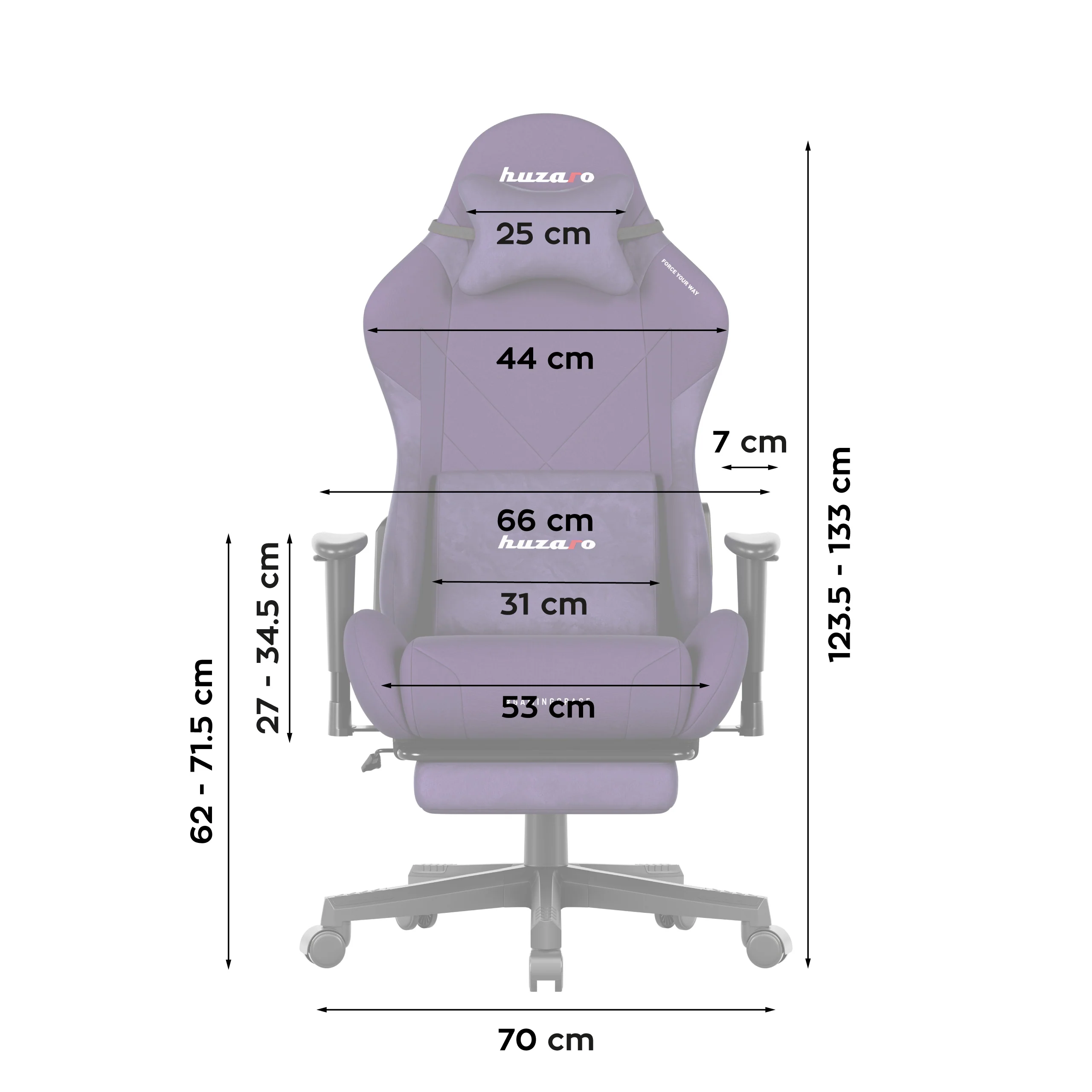 Fotel gamingowy Huzaro Force 5.7 Purple - Image 11