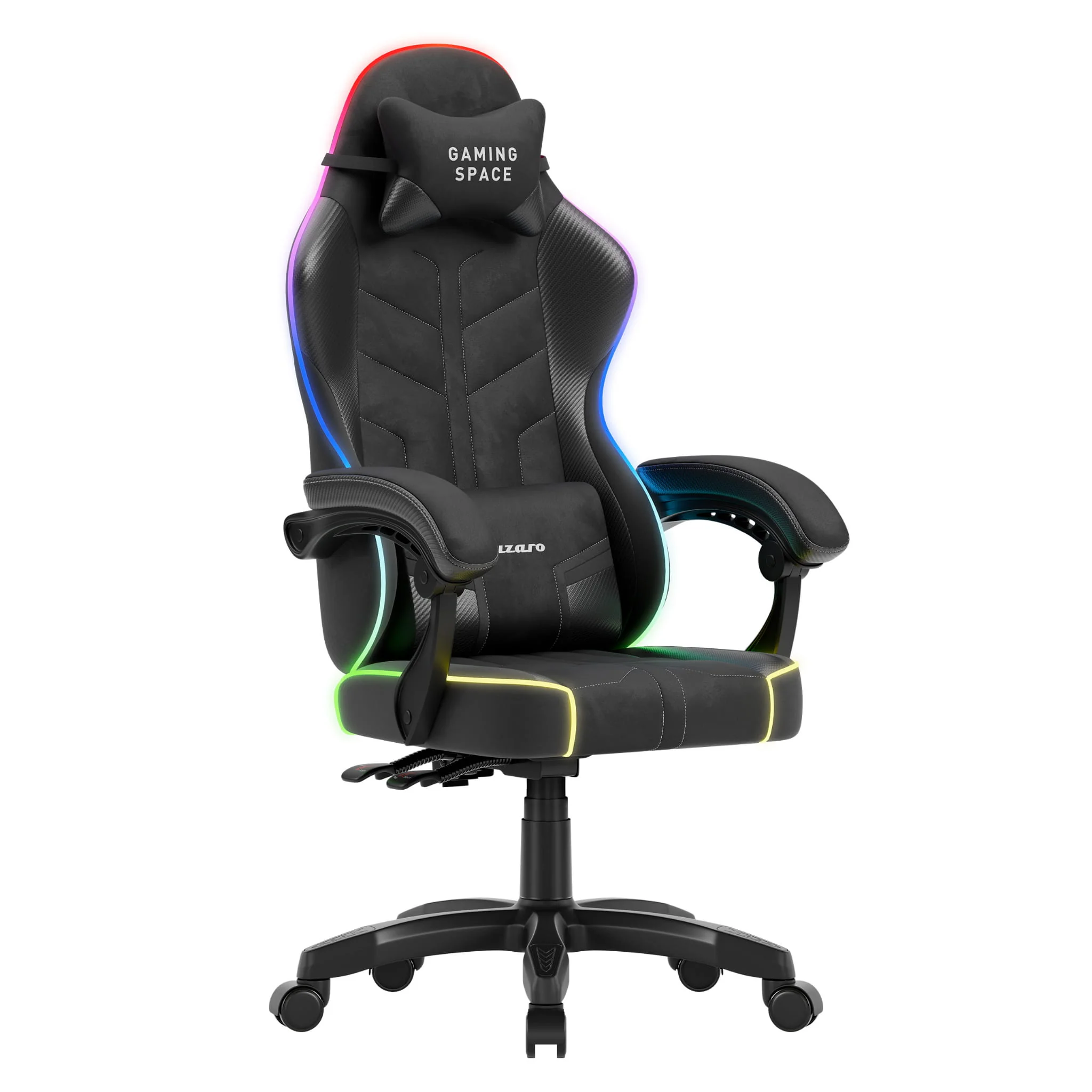 Fotel gamingowy welurowy Huzaro Force 2.7 RGB Black - Image 6