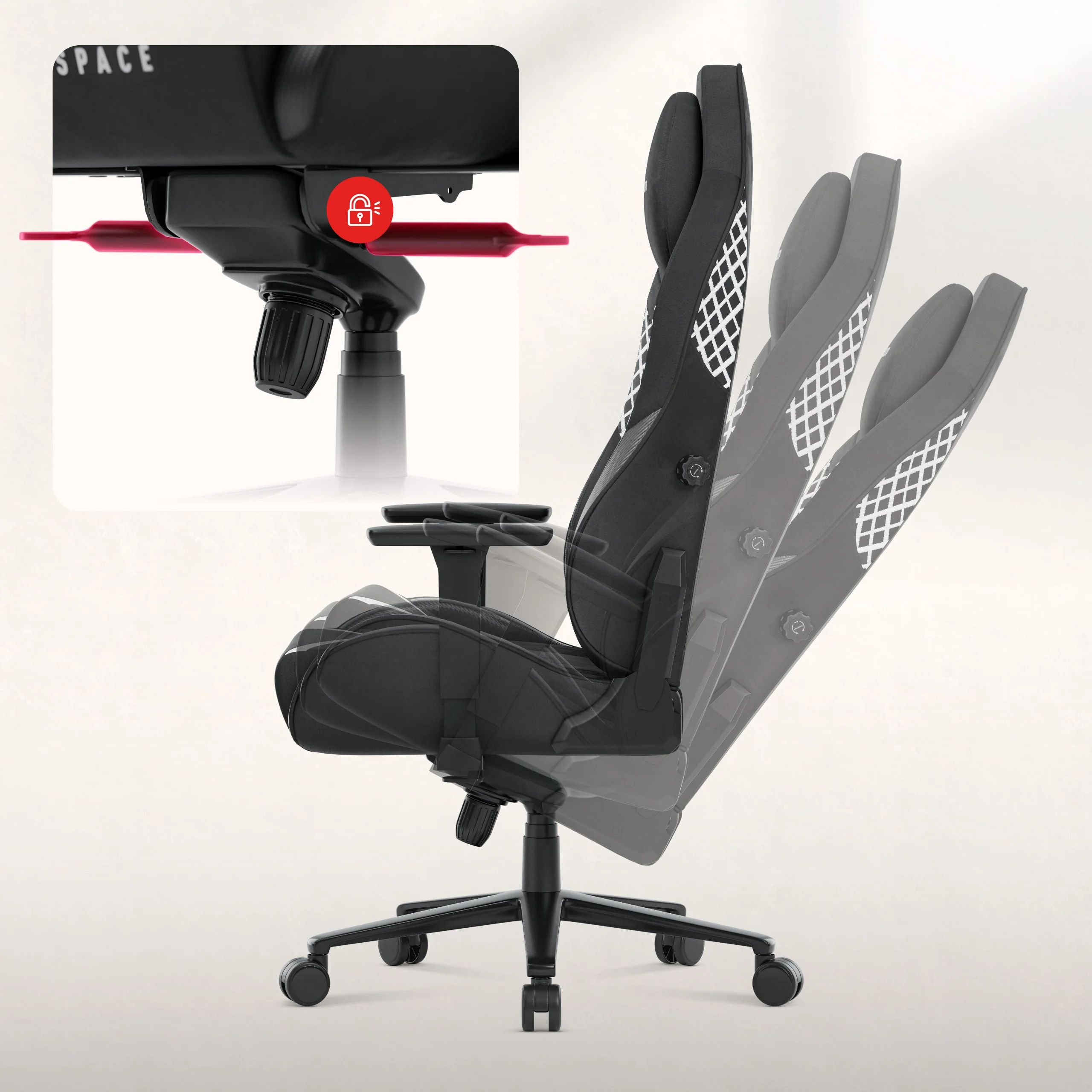 Fotel gamingowy zamszowy Huzaro Force 8.3 Carbon Black - Image 5