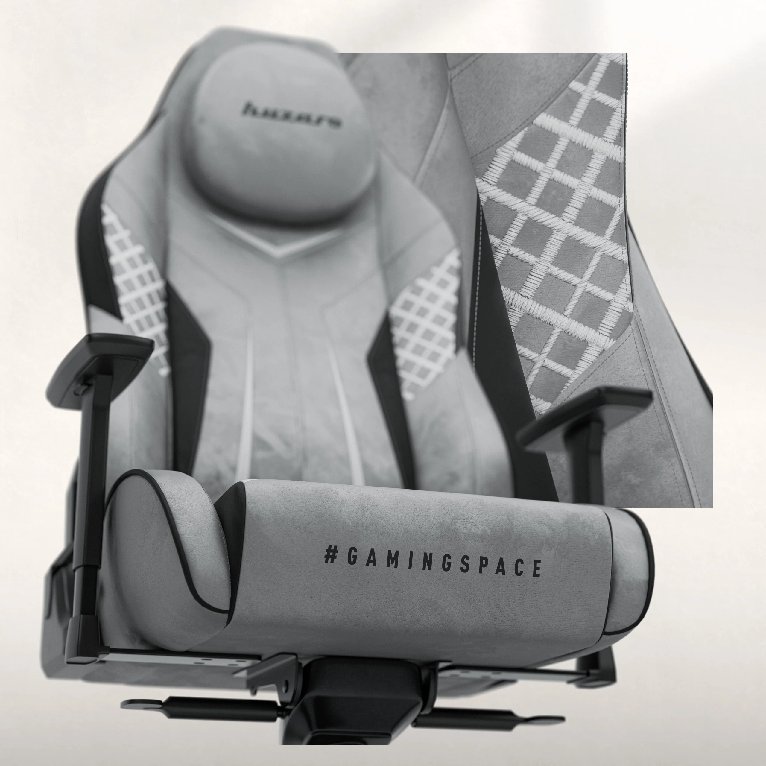 Fotel gamingowy zamszowy Huzaro Force 8.3 Grey - Image 10