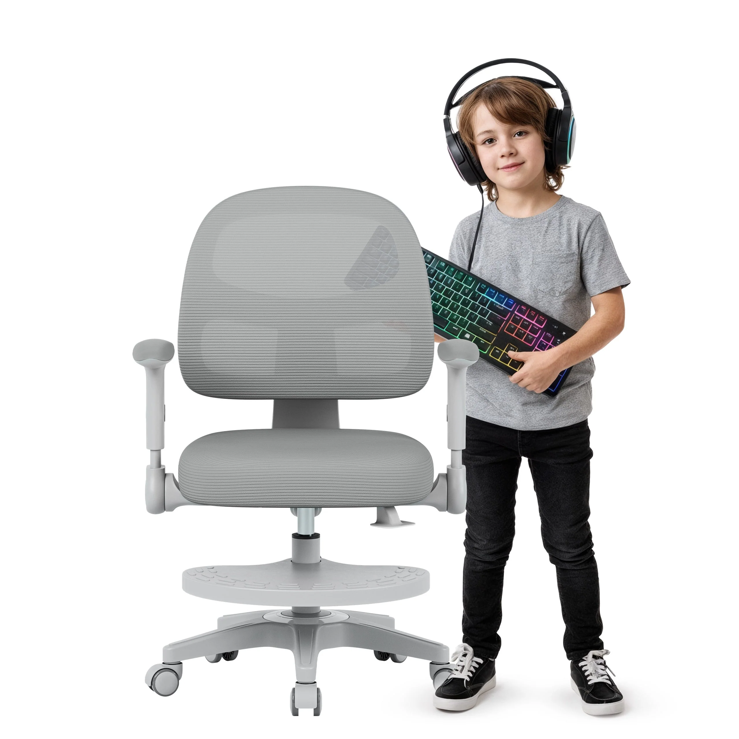Fotel obrotowy Mark Adler JUNIOR 5.0 Grey OUTLET