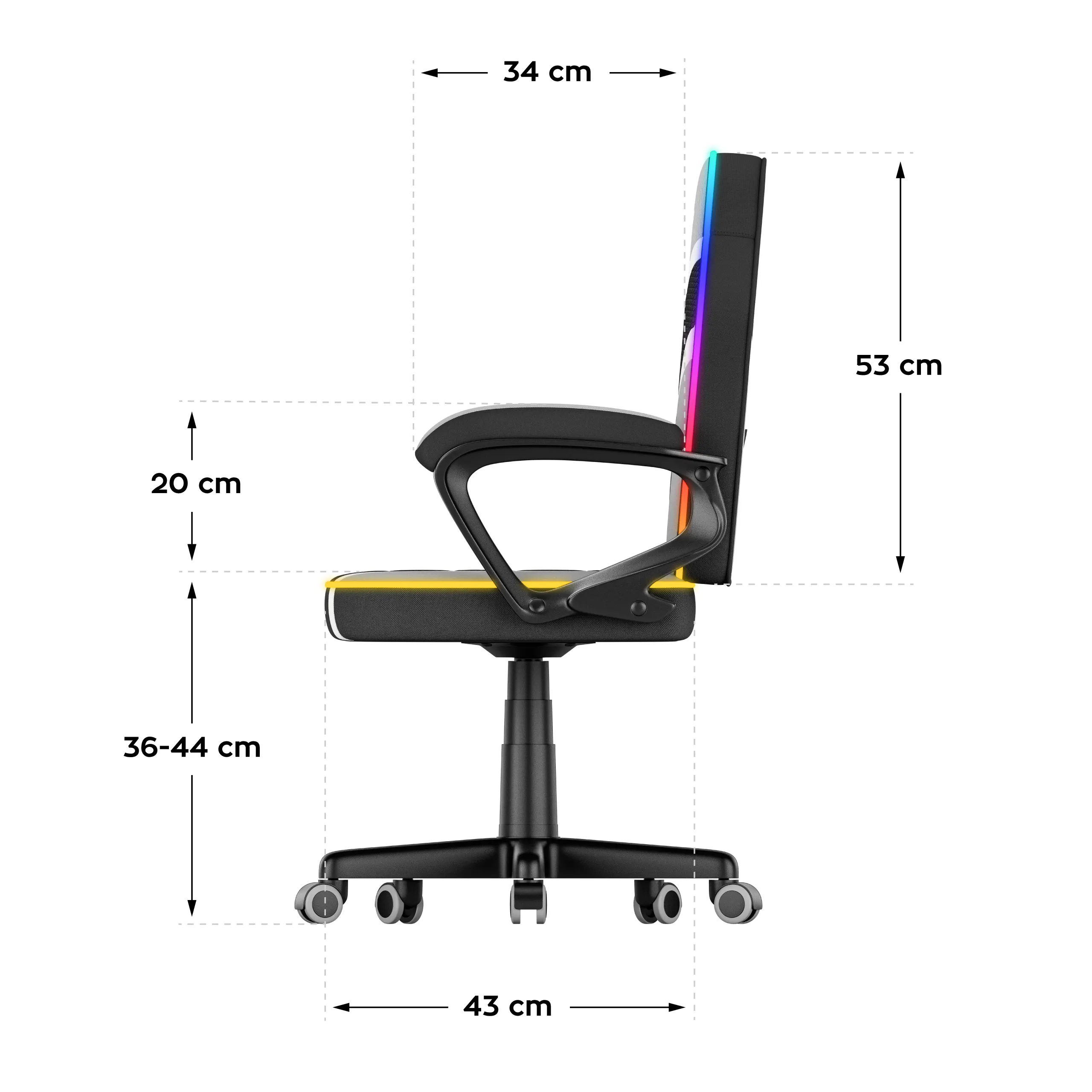OUTLET Fotel gamingowy dla dziecka Huzaro Ranger 1.0 RGB - Image 19