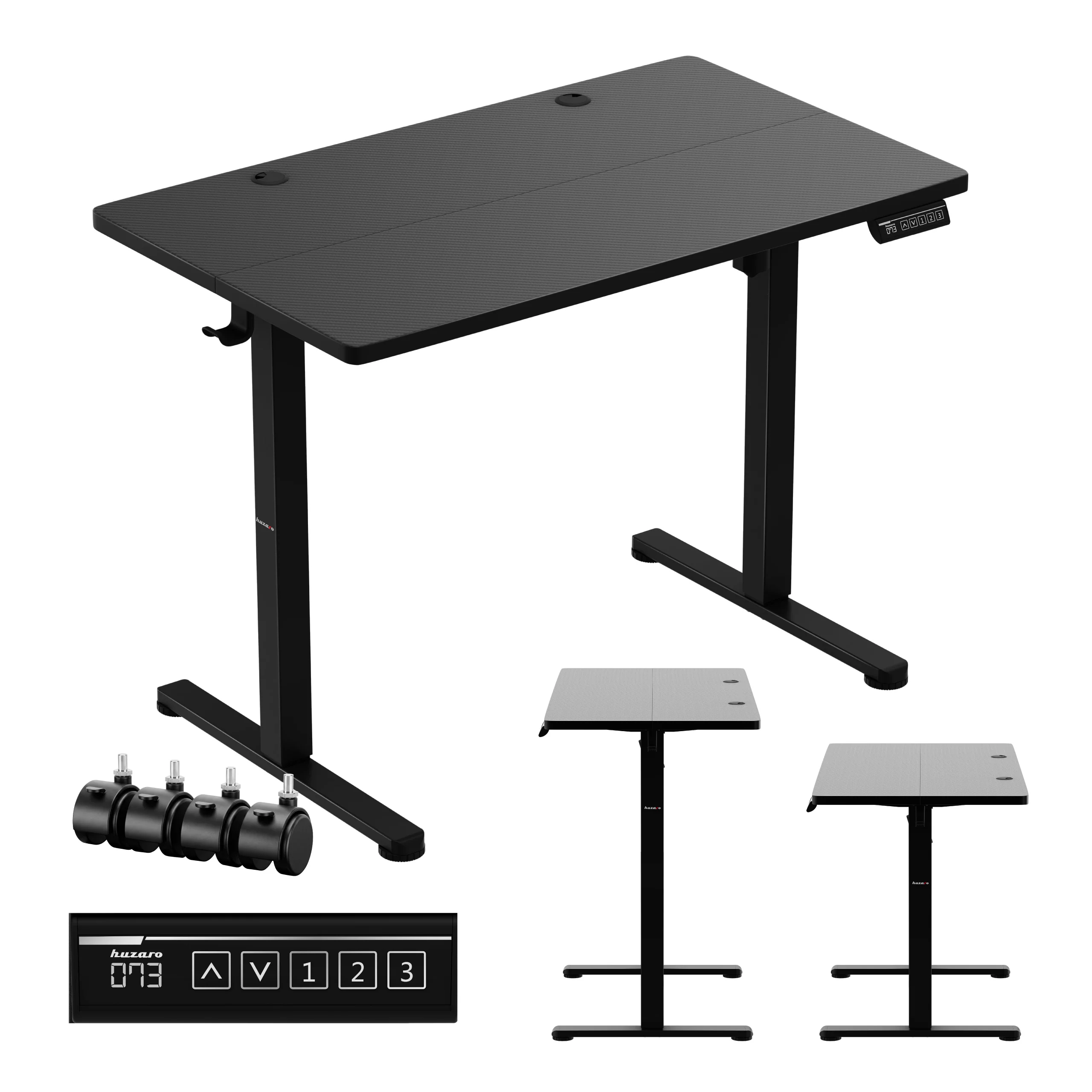 Regulowane biurko na kółkach elektryczne Huzaro Hero 7.8 Black - Image 16